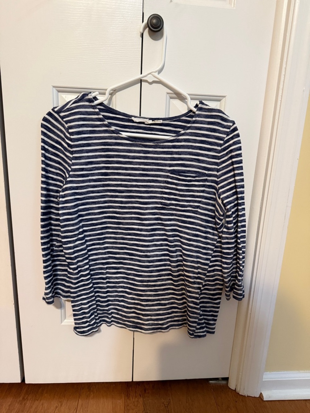Blu Pepper Navy & White Striped Long Sleeve Tee